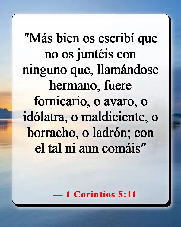 Versículos de la Biblia sobre el chisme y la calumnia (1 Corintios 5:11)