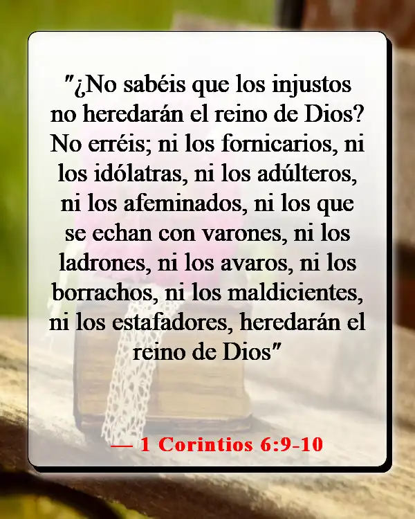 Versículos de la Biblia sobre entrar en el Reino de los Cielos (1 Corintios 6:9-10)