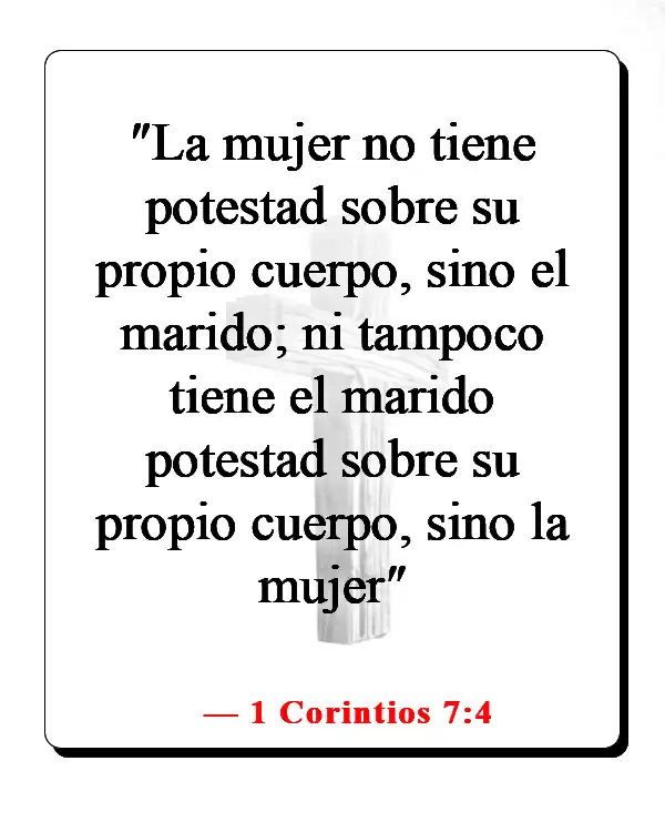 Versículos de la Biblia sobre maltratar a tu esposa (1 Corintios 7:4)