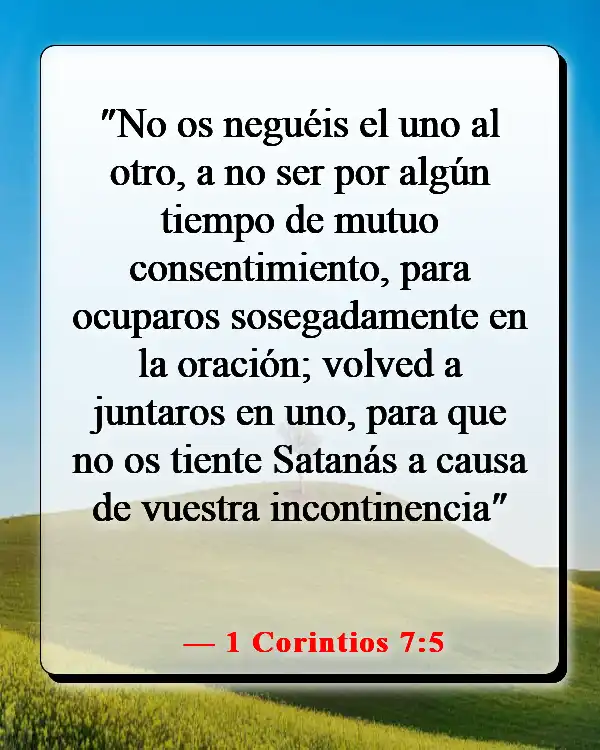 Versículos de la Biblia sobre el diablo disfrazado (1 Corintios 7:5)