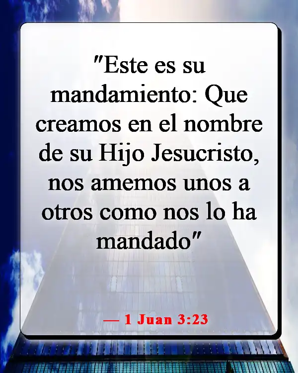 Versículo de la Biblia sobre vestirse de amor (1 Juan 3:23)