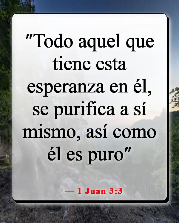 Versículos de la Biblia sobre guardar tus pensamientos (1 Juan 3:3)