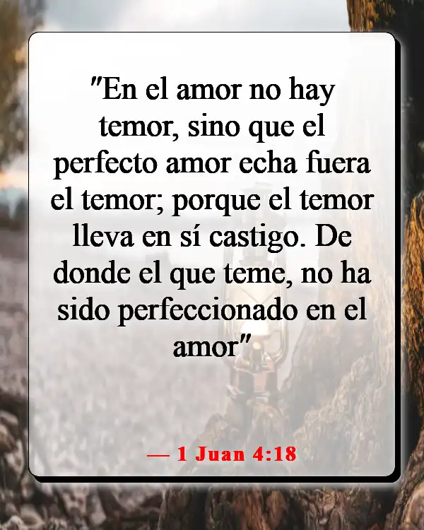 Versículos de la Biblia sobre enamorarse de Jesús (1 Juan 4:18)