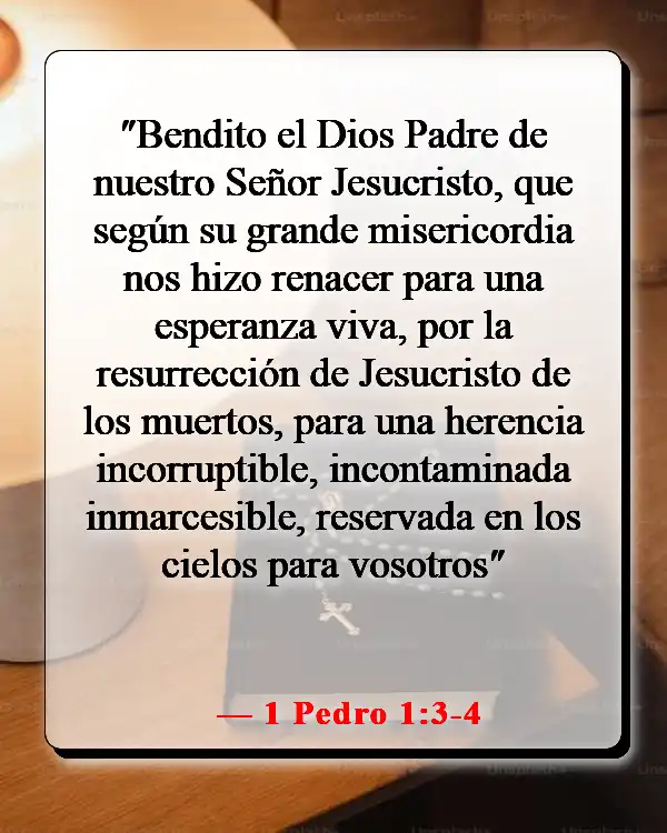 Versículo de la Biblia sobre encontrar paz en la muerte (1 Pedro 1:3-4)
