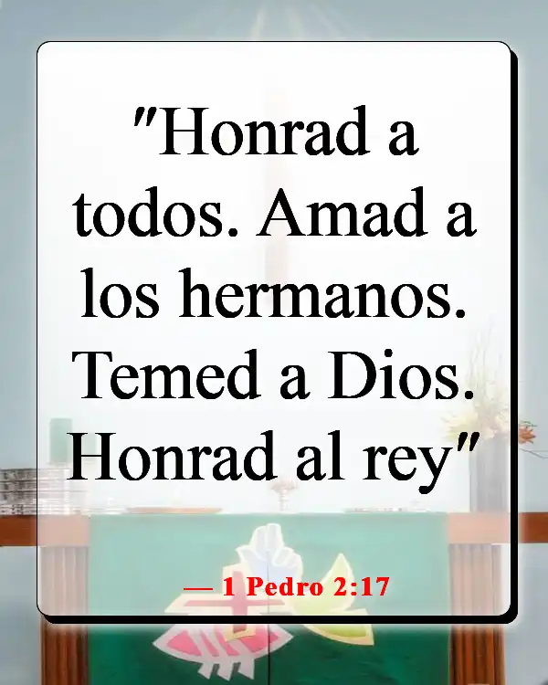 Versículos de la Biblia sobre el respeto por la vida humana (1 Pedro 2:17)