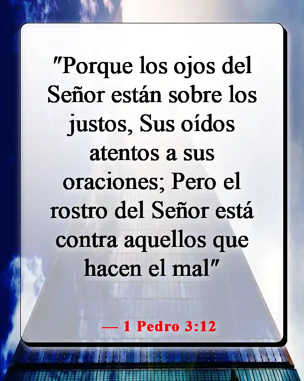 Versículos de la Biblia sobre maltratar a tu esposa (1 Pedro 3:12)