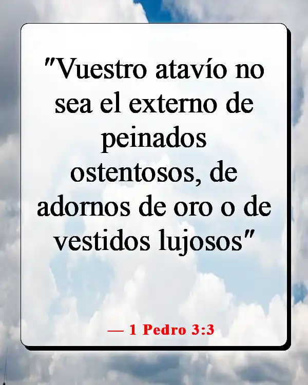 Versículos de la Biblia sobre exponer tu cuerpo (1 Pedro 3:3)