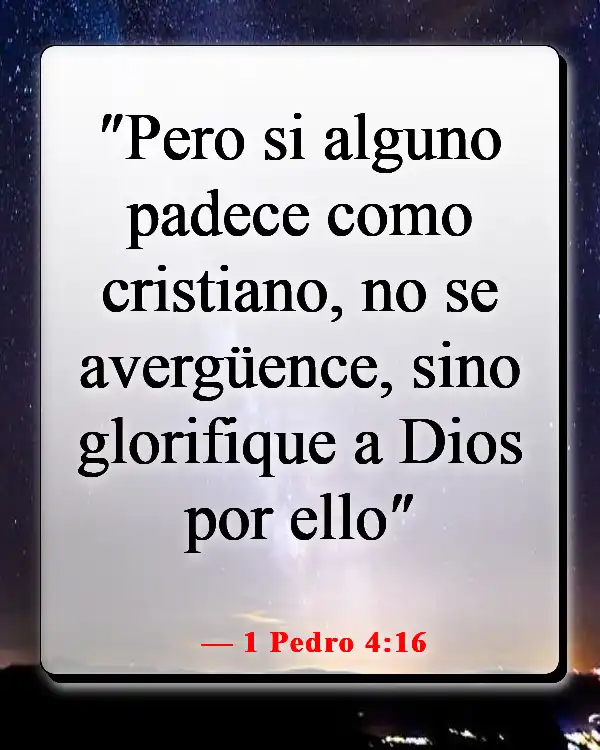 Versículos de la Biblia sobre perder la vida por Dios (1 Pedro 4:16)