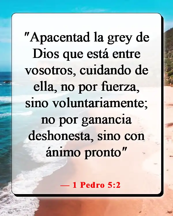 Versículos de la Biblia sobre servir a la iglesia (1 Pedro 5:2)