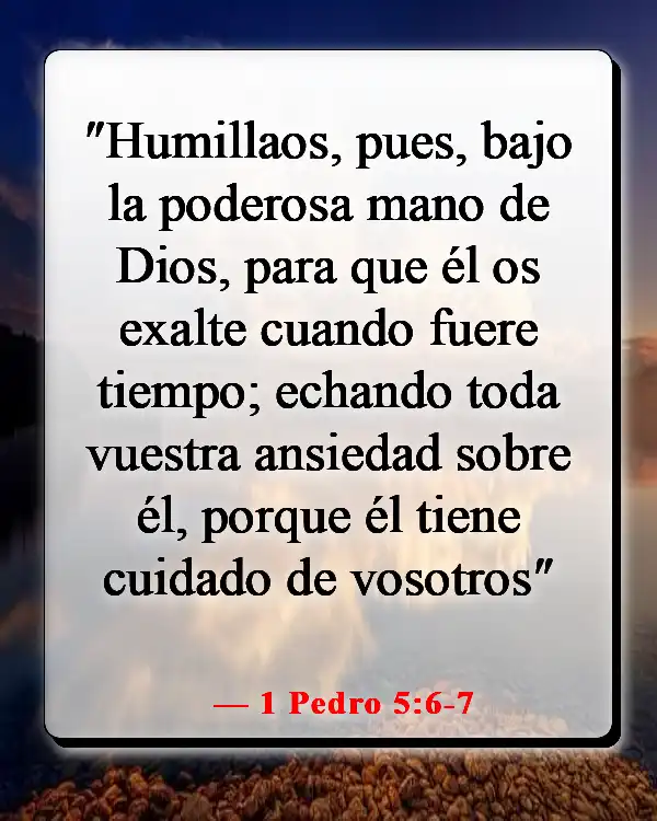 Versículos de la Biblia sobre cómo aplicar las Escrituras a la vida cotidiana (1 Pedro 5:6-7)