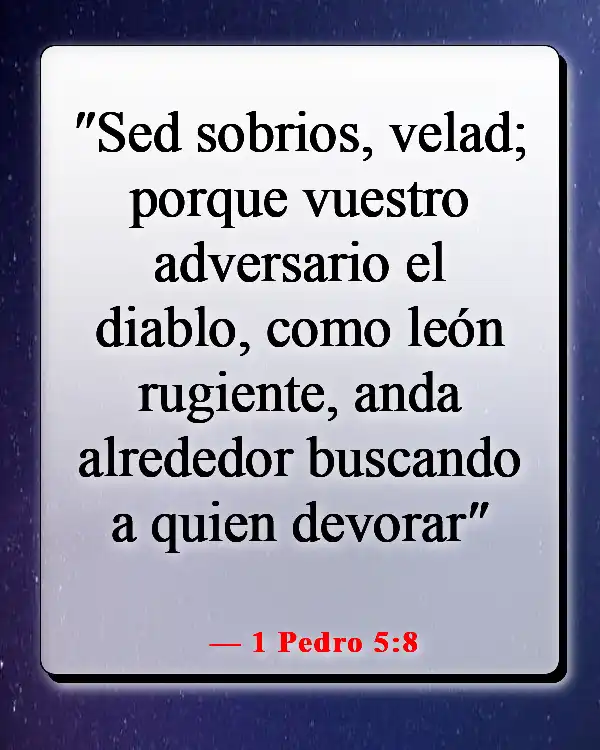 Versículos de la Biblia sobre el diablo disfrazado (1 Pedro 5:8)