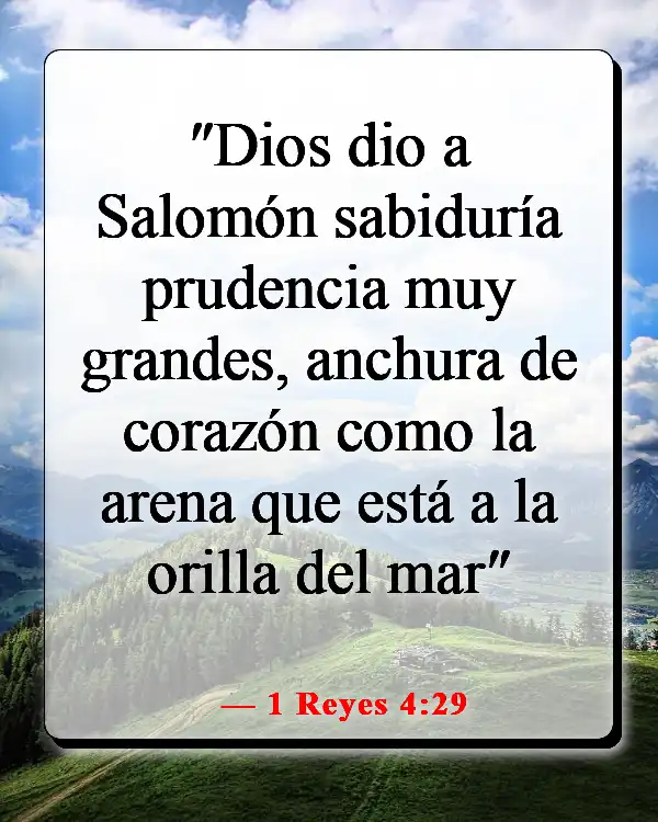 Versículos de la Biblia sobre la sabiduría de Salomón (1 Reyes 4:29)