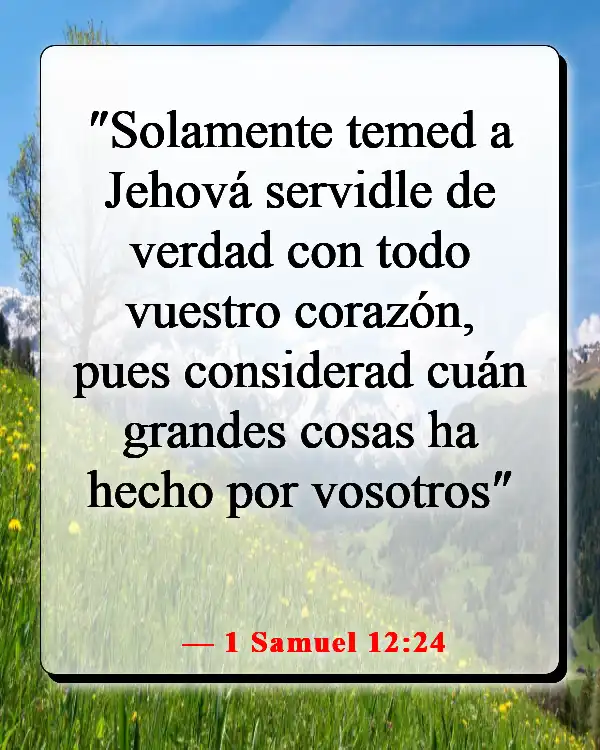 Versículos de la Biblia sobre las familias que adoran juntas (1 Samuel 12:24)