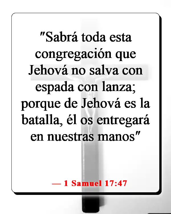 Versículos de la Biblia sobre la victoria en Jesús (1 Samuel 17:47)