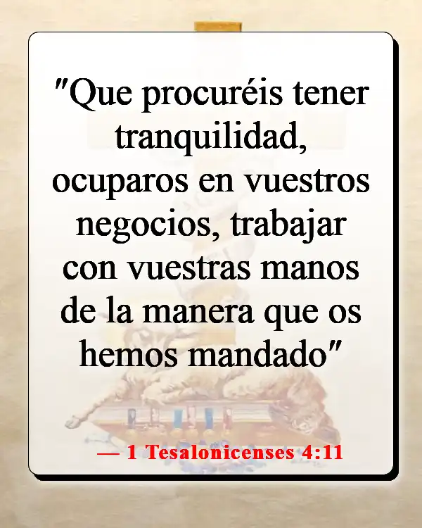Versículo de la Biblia sobre la pereza como un pecado (1 Tesalonicenses 4:11)