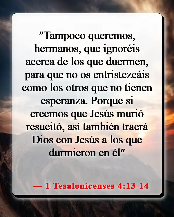 Versículo de la Biblia sobre encontrar paz en la muerte (1 Tesalonicenses 4:13-14)