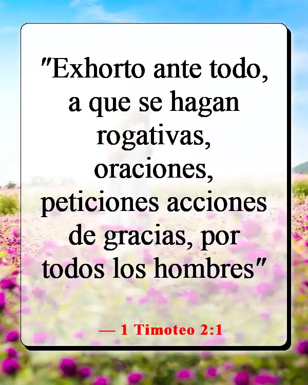 Versículos de la Biblia sobre la oración en tiempos difíciles (1 Timoteo 2:1)