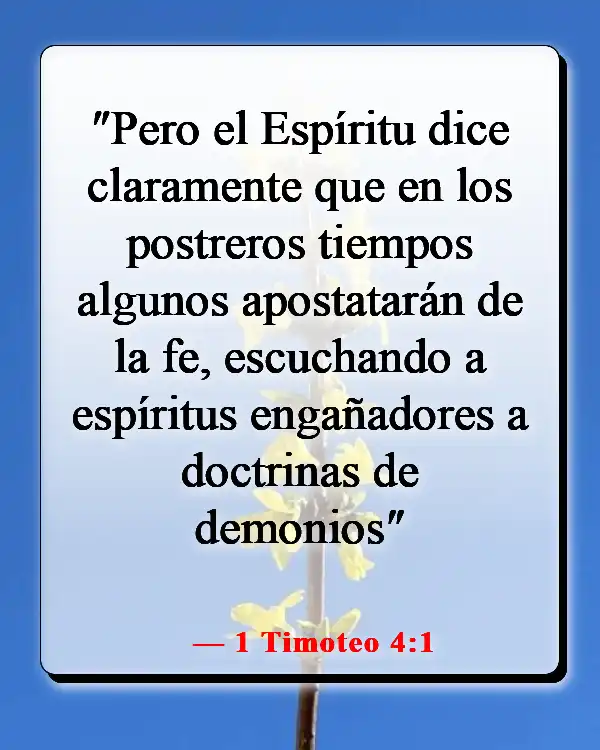 Versículos de la Biblia sobre el diablo disfrazado (1 Timoteo 4:1)