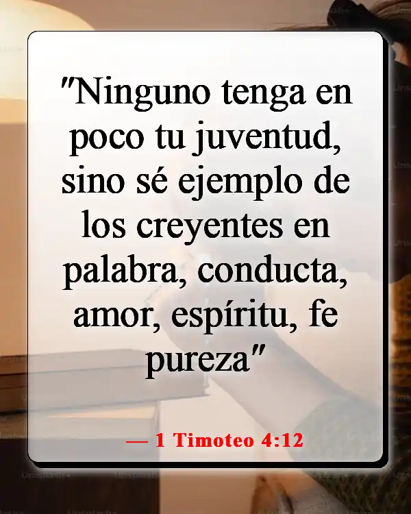 Versículos de la Biblia para orar por tu hija (1 Timoteo 4:12)