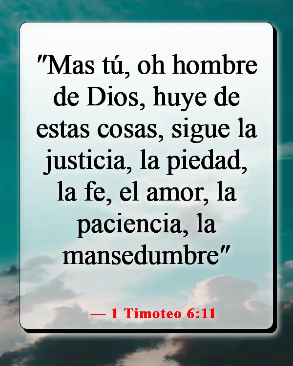 Versículos de la Biblia sobre guardar tus pensamientos (1 Timoteo 6:11)