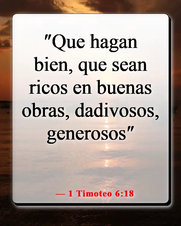 Versículos de la Biblia sobre servir a la iglesia (1 Timoteo 6:18)