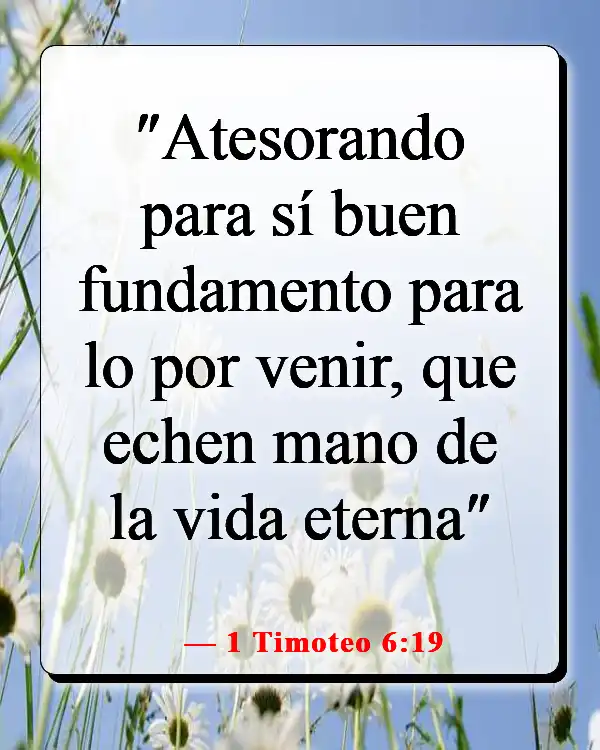 Versículos de la Biblia sobre el cielo y el infierno (1 Timoteo 6:19)