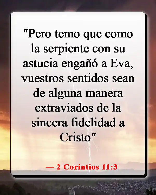 Versículos de la Biblia sobre el diablo disfrazado (2 Corintios 11:3)