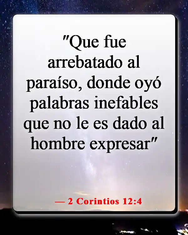 Versículos de la Biblia sobre el cielo y el infierno (2 Corintios 12:4)