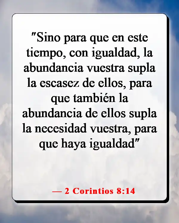 Versículo de la Biblia sobre la equidad y la igualdad (2 Corintios 8:14)