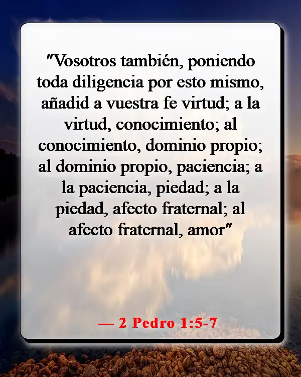 Versículos de la Biblia sobre servir a la iglesia (2 Pedro 1:5-7)