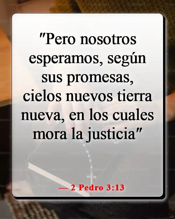 Versículos de la Biblia sobre el cielo y el infierno (2 Pedro 3:13)