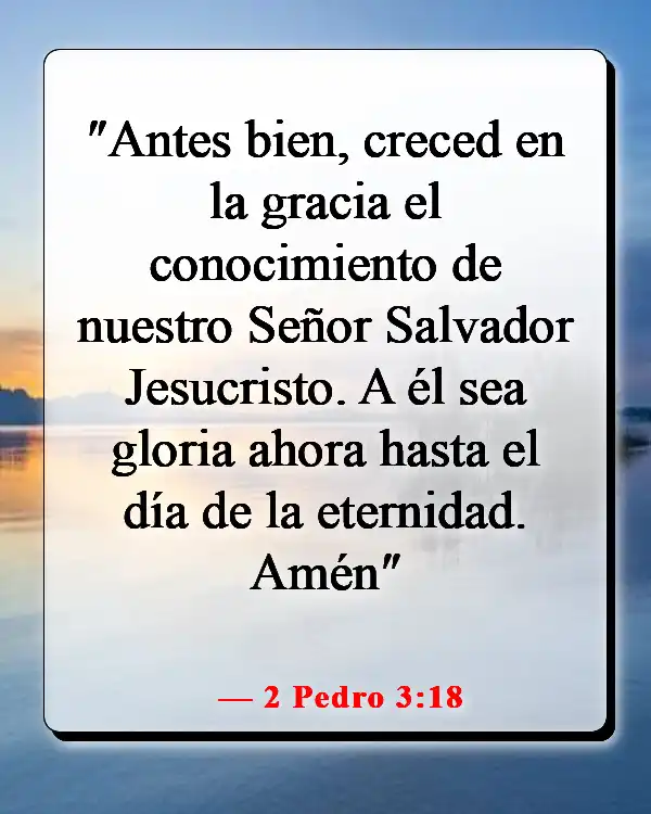 Versículos de la Biblia sobre guardar tus pensamientos (2 Pedro 3:18)