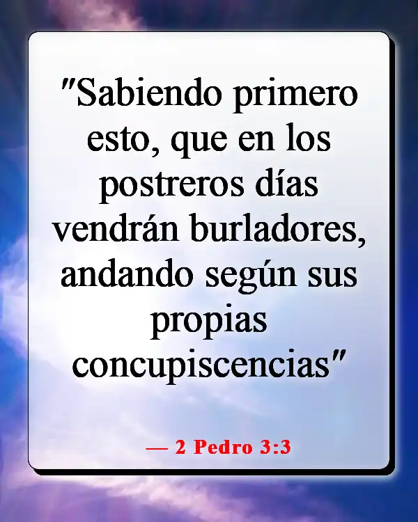Versículos de la Biblia sobre el diablo disfrazado (2 Pedro 3:3)