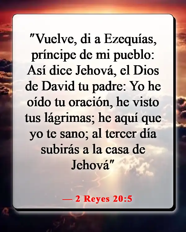 Versículo bíblico sobre luchar contra la enfermedad (2 Reyes 20:5)