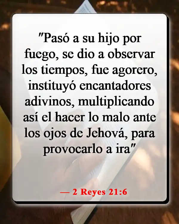 Versículos de la Biblia sobre el diablo disfrazado (2 Reyes 21:6)