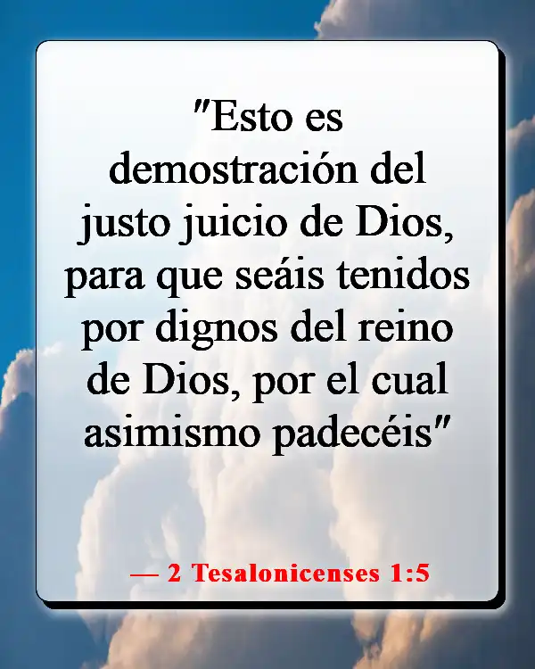 Versículos de la Biblia sobre perder la vida por Dios (2 Tesalonicenses 1:5)