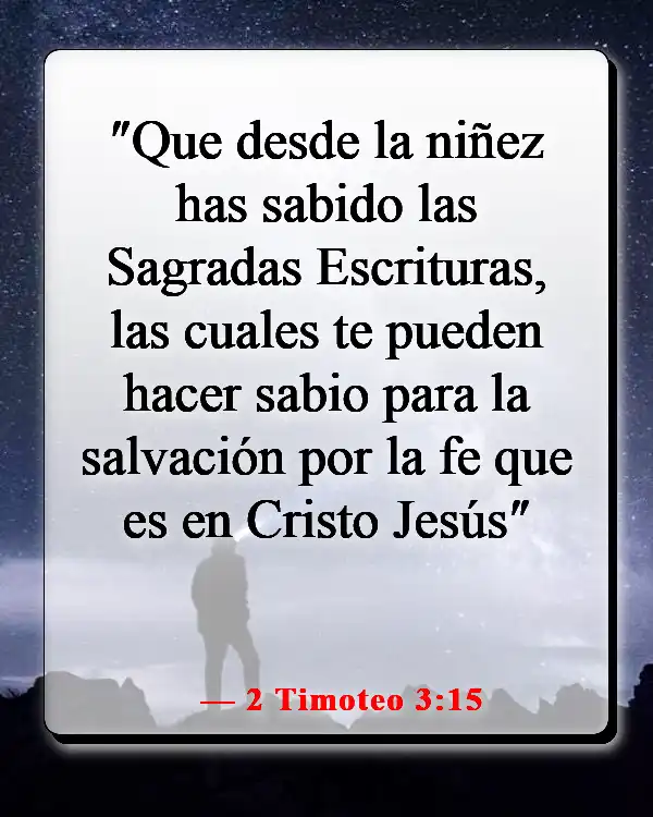 Versículos de la Biblia sobre escuchar tu conciencia (2 Timoteo 3:15)