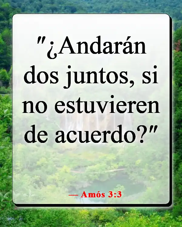 Versículos de la Biblia sobre caminar (Amós 3:3)