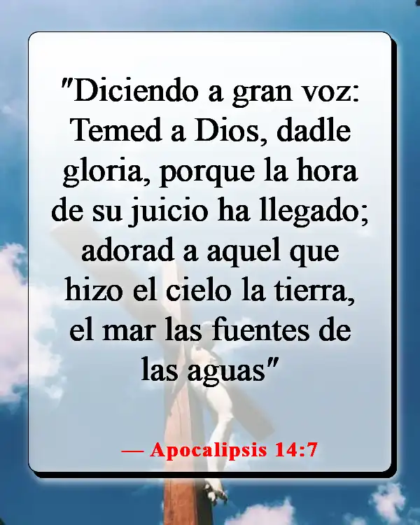 Versículo de la Biblia sobre una mujer que teme al Señor (Apocalipsis 14:7)