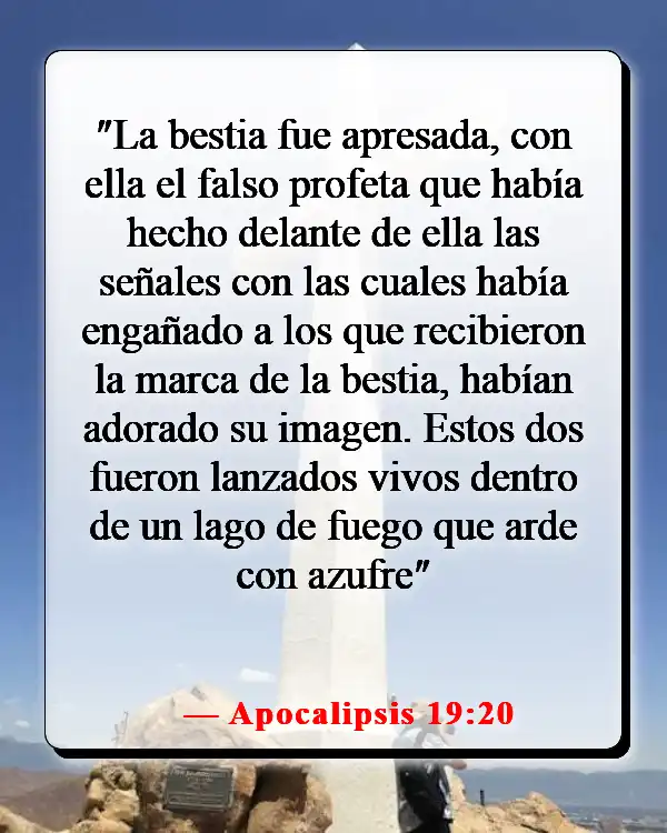 Versículos de la Biblia sobre el cielo y el infierno (Apocalipsis 19:20)