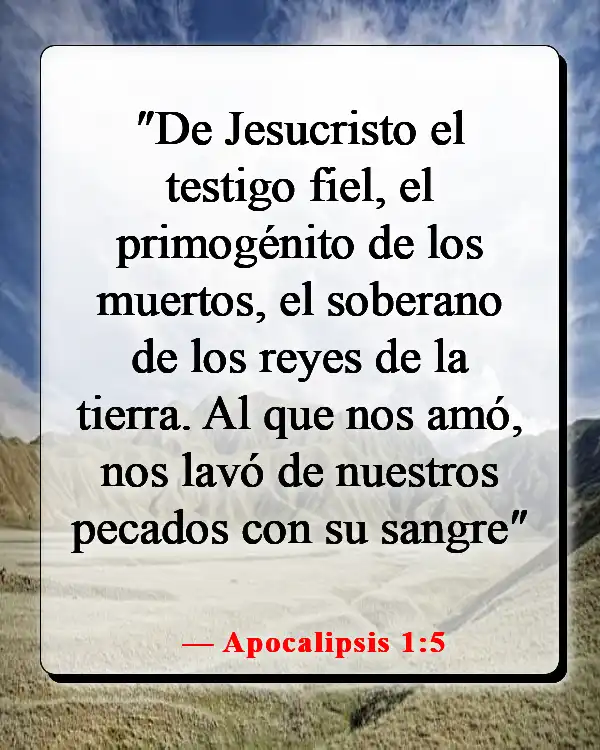 Versículos de la Biblia sobre el sufrimiento de Jesús por nuestros pecados (Apocalipsis 1:5)