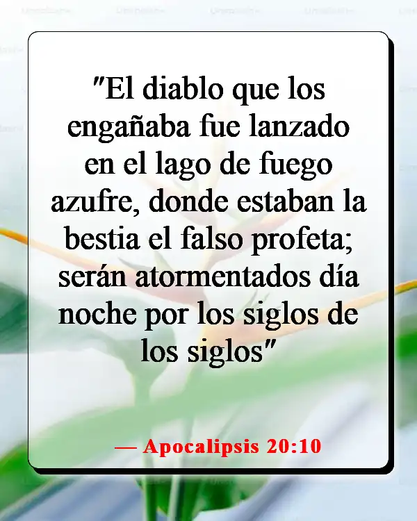 Versículos de la Biblia sobre el cielo y el infierno (Apocalipsis 20:10)