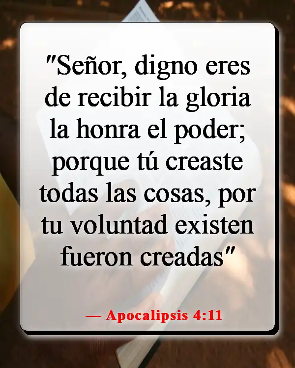 Versículos de la Biblia sobre los poderes y habilidades de Dios (Apocalipsis 4:11)