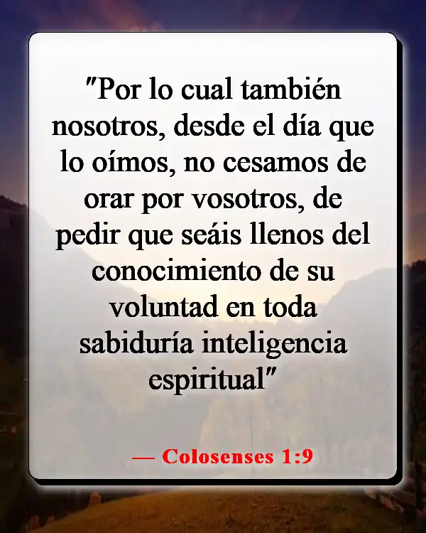 Versículo de la Biblia sobre la renovación de la mente (Colosenses 1:9)