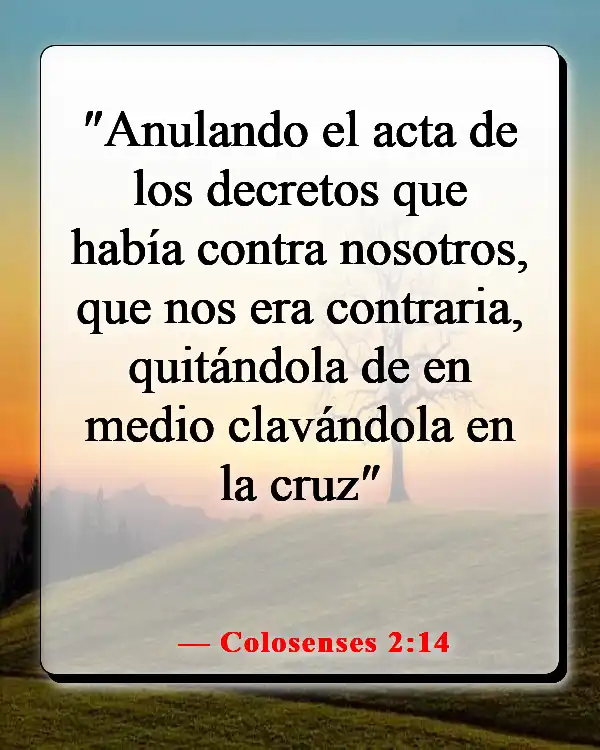 Versículos de la Biblia sobre el sufrimiento de Jesús por nuestros pecados (Colosenses 2:14)