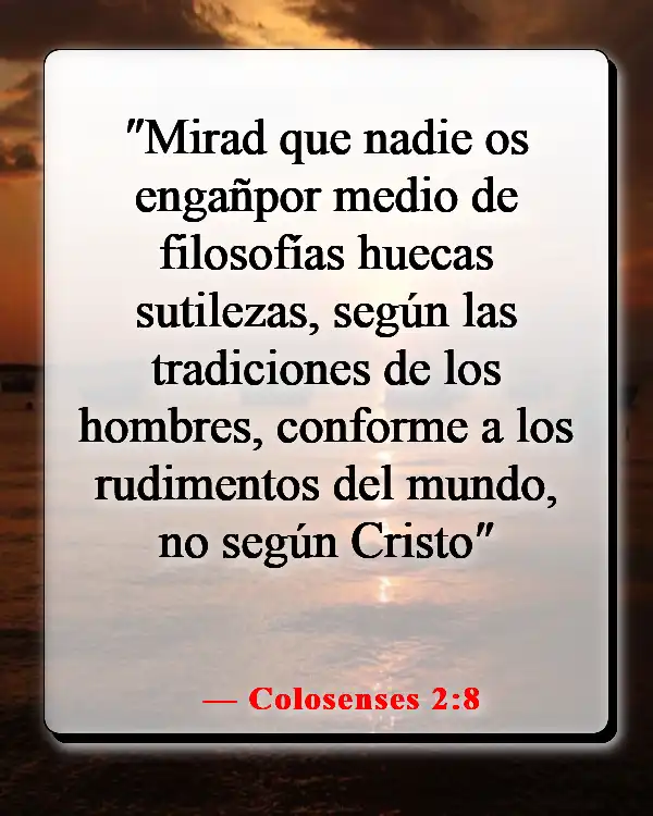 Versículos de la Biblia sobre el diablo disfrazado (Colosenses 2:8)