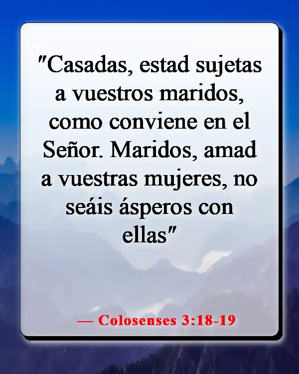 Versículos de la Biblia sobre cuidar primero de tu familia (Colosenses 3:18-19)