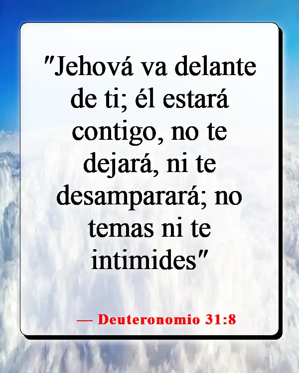 Versículo de la Biblia sobre entregar los problemas a Dios (Deuteronomio 31:8)