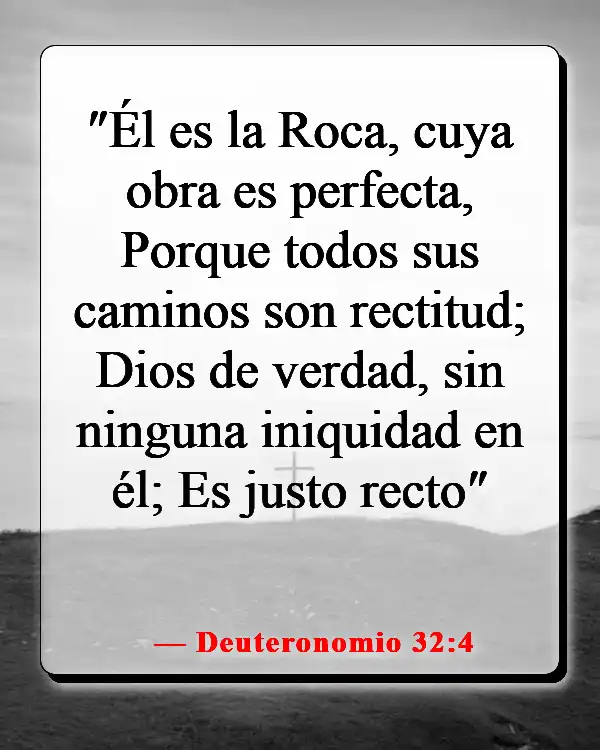 Versículos de la Biblia sobre recordar la fidelidad de Dios (Deuteronomio 32:4)