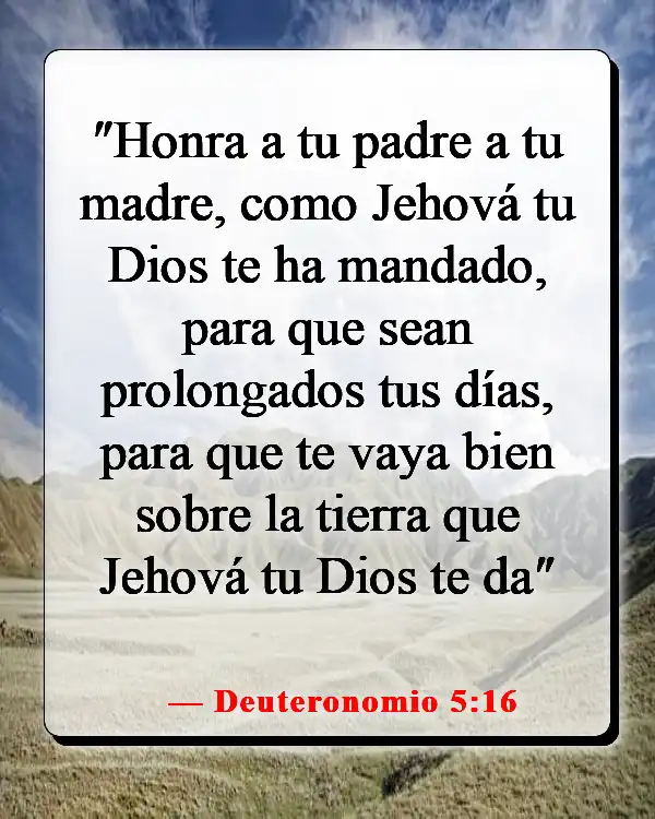 Versículos de la Biblia sobre cuidar primero de tu familia (Deuteronomio 5:16)